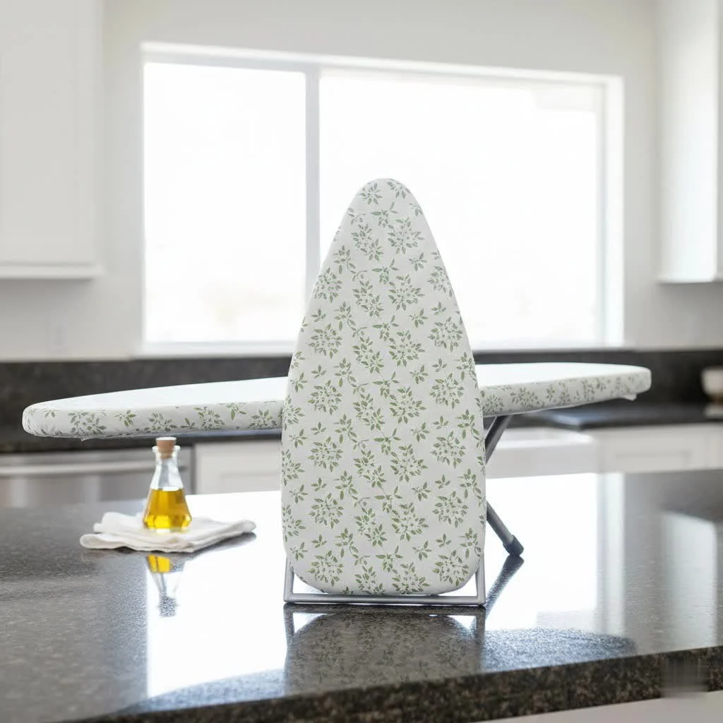 Padded ironing board cover for smooth ironing