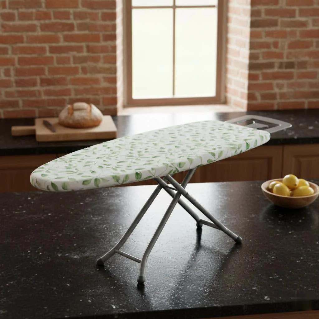 Ironing board with iron and clothes