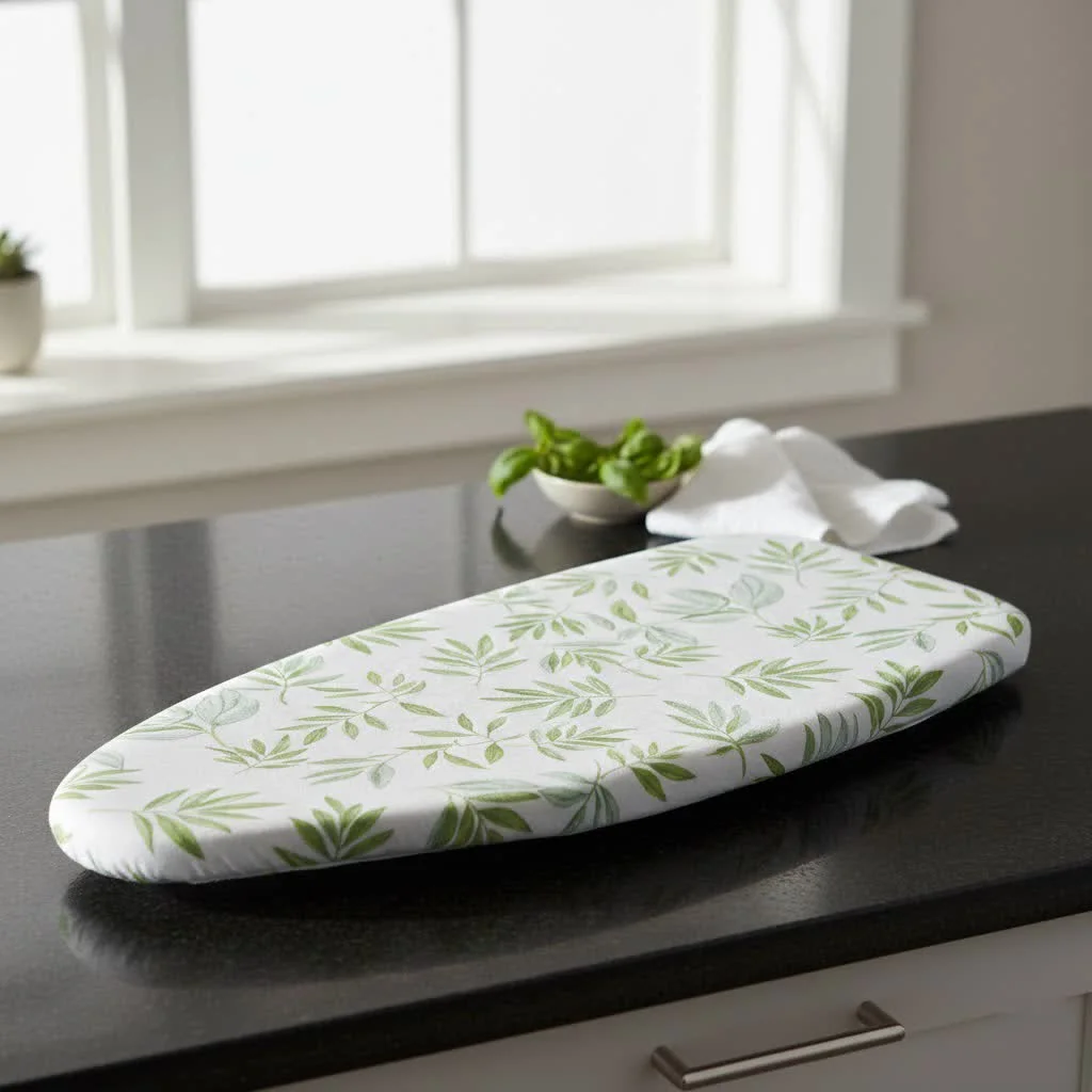Affordable ironing board with iron and clothes